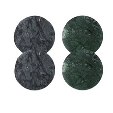 Block Mart高級大理石圓形杯墊 4入, 隨機發貨