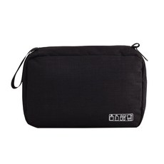Ants 雙層收納防水盥洗包 黑色, 1個