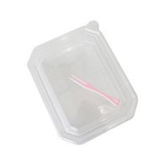 塑膠盒 SL-203 透明 100入+迷你叉子 100入, 1組