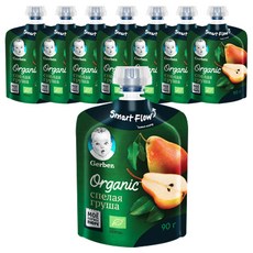 거버 오가닉 파우치 영유아식 90g, 배, 8개