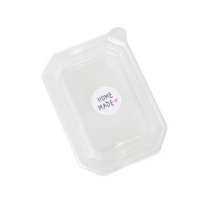 塑膠盒 SL-204 透明 200入+自製貼紙 白色 200入, 1套