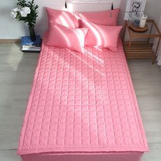 Eroomn Allery Care系列超細纖維防蟎絎縫薄墊, 粉紅色