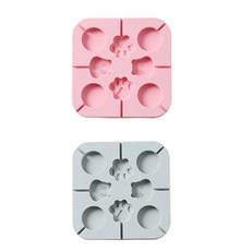 You & Me 矽膠手工糖果巧克力模具河馬套組 2 BG033, 藍色, 粉色, 1套