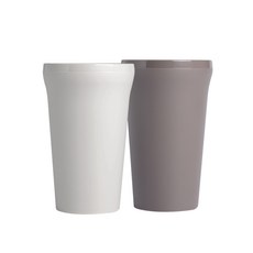 Nineware 素色杯子 L號 象牙白+灰色, 1套