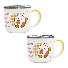 MOLANG 不鏽鋼防滑馬克杯, 混色, 2個