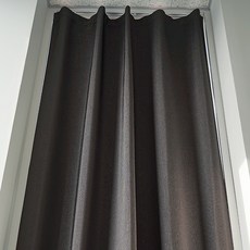 素色遮光窗簾 2入, 深灰色