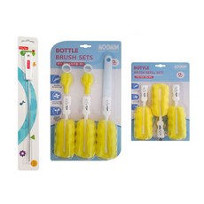 fisher-price 費雪 吸管刷+奶瓶刷+奶嘴刷, 1組, 混色