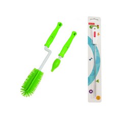 fisher-price 費雪 奶瓶刷+矽膠旋轉式奶瓶刷 隨機出貨, 1組