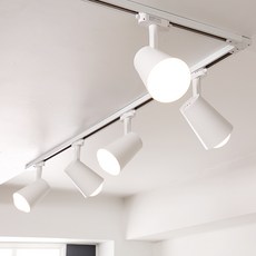 휴빛조명 그라시아 레일 5등 ㄱ자형 세트, 화이트