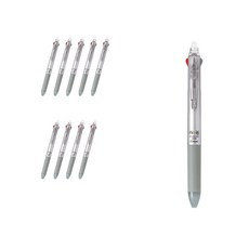 PILOT 百樂 Frixion Ball 2 雙色魔擦筆 吊卡包裝 0.38mm PLKFB40UF-EX, 銀色, 10個