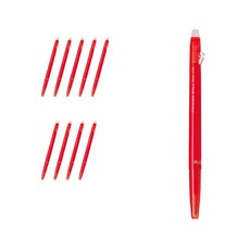 百樂 Frixion Ball Slim 魔擦筆 0.38mm LFBS-18UF, 紅色, 10個