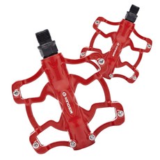 3S Kingseul自行車鋁合金踏板 141系列 全組, 紅色的, 1套