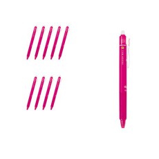 百樂 Frixion Ball Knock 按鍵魔擦筆 0.5mm LFBK-23EF-ME, 粉紅色, 10個