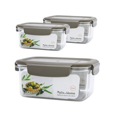 Myliv at Home無雙酚A保鮮盒, 3個, 保鮮盒 600ml