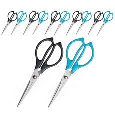 morning glory 辦公室纖薄剪刀2 1700 2款 x 6入組, 黑色, 藍色, 1套