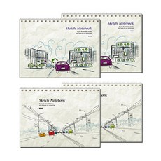 misoro 素描筆記本 60 張 2種*2入組, 190 x 260 毫米, 1套