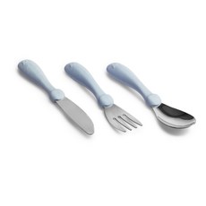 히어로빌리티 토들러용 에코 스푼 + 포크, Blue, 1세트