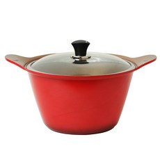 QUEEN SENSE Lovely電磁爐適用雙耳不沾深湯鍋+鍋蓋, 直徑28cm, 混色