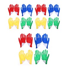 LivingDA 雙色應援手套, 紅色 + 藍色 + 黃色 + 綠色, 12套