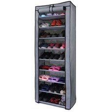 J&C LOCKS 單層附罩款鞋架 灰色, 1個