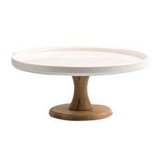 高腳甜點蛋糕盤, 白色, 1個
