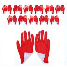 Livingda 雙色加油手套, 紅色, 12套