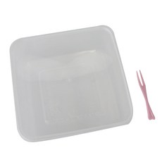 PP耐熱方形飯盒 50入+迷你叉子 50入, 1組