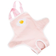 I Love Pet 條紋可愛貼片綁帶狗狗生理褲 粉紅雞蛋, 中型, 1入, 1個