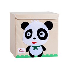 Allup Home 動物印花布藝折疊凳, 熊貓, 1個