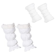 Ariche 冬季毛皮軟墊腳和手臂套組, 白色的