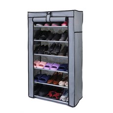 J&C LOCKS 單人罩蓋式組合鞋架 灰色, 1個