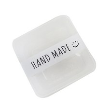 PP耐熱方形飯盒 50入+手工紙封貼紙 白色 50入, 1組