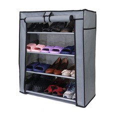 J&C LOCKS 單人罩蓋式組合鞋架 灰色, 1個