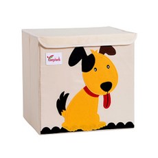 I Love Home 動物印花布藝摺疊凳, 小狗, 1個