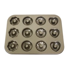 12格不沾甜甜圈造型烤盤模具, 1個