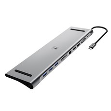 올판 USB3.1 C타입 메탈 멀티 USB허브 11 in 1, 혼합색상