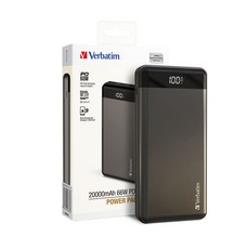 버바팀 PD60W PPS 20000mAh 보조배터리, PW-256A, 그레이