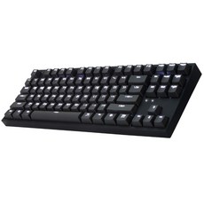 cox Gateron LED 電競機械鍵盤 棕色, 無數字鍵盤, 黑色, CK87