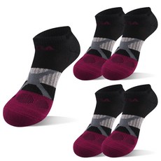 PGA TOUR 男性 PGAM 05 緩衝壓力運動短襪 高爾夫襪, 黑色