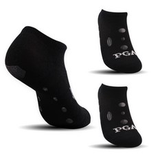 PGA TOUR 防滑墊 緩震 加壓 運動短襪 高爾夫襪 PGAM-04, 黑色