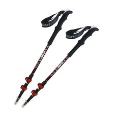 HUMONT Pleellak 3節登山杖 F5, 酒紅色, 1個