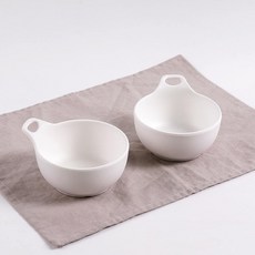 Chillin 美耐皿手柄碗, 白色, 2個