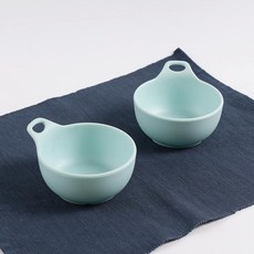 Chillin 美耐皿手柄碗, 薄荷綠, 2個