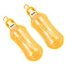 寵物外出專用水瓶 500ml, 黃色的, 2個