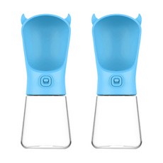 블럭마트 드라큘라 휴대용 강아지물병 350ml, 블루, 2개