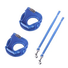 블럭마트 여름용 강아지 하네스, 블루, 2개