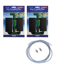 Tetra 德彩 迷你雙層海綿過濾器 2p + 空氣軟管 4m + 回流防止器 2p 套組, 1套