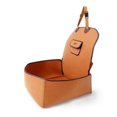 PASTEL PET 摩登毛氈寵物汽車座椅, 棕色, 1個