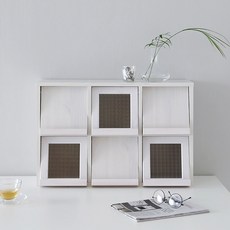 MARKET B FILMON 迷你收納櫃 6門 橫式 4262 NFM4262H, 白色