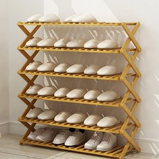 GAPANG 實木多功能6層折疊鞋櫃, Wood